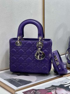 Dior M0538 Small Lady My ABCDior Bag Lambskin Purple