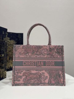 Dior Book Tote M1296 Medium Toile de Jouy Embroidery M0079