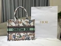 Dior Book Tote M1296 Medium Latte Multicolor Dior Jardin d’Hiver Embroidery M0084