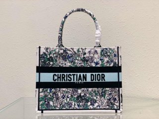 Dior Book Tote M1296 Medium Latte Multicolor Dior Jardin d’Hiver Embroidery M0089