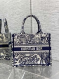 Dior M1265 Small Book Tote Toile de Jouy Sauvage Embroidery M9603