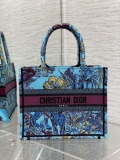 Dior M1265 Small Book Tote Toile de Jouy Sauvage Embroidery M9604