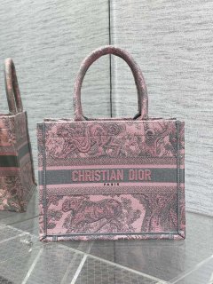 Dior M1265 Small Book Tote Toile de Jouy Sauvage Embroidery M9606