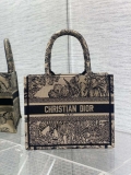 Dior M1265 Small Book Tote Toile de Jouy Sauvage Embroidery M9607