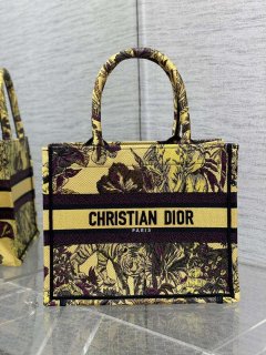 Dior M1265 Small Book Tote Toile de Jouy Sauvage Embroidery M9611