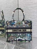 Dior M1265 Small Book Tote Toile de Jouy Sauvage Embroidery M9613