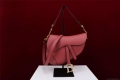 Dior M0455 Saddle Bag With Strap Red Grained Calfskin M0456