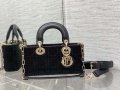 Dior M0613 Small Lady D-joy Bag Cannage Lambskin Limited Edition Heavy Industry Beads Black