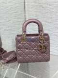 Dior M0538 Small Lady My ABCDior Bag Peony pink Cannage Lambskin