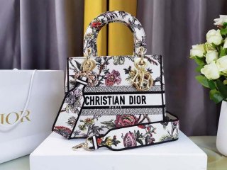 Dior M0565 Medium Lady D-Lite Multicolor Florilegio Embroidery M1030