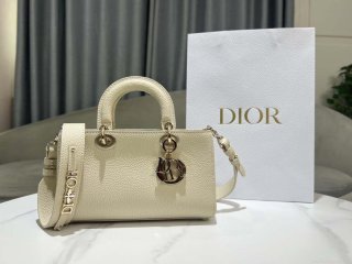 Dior M1151 Small Lady D-Sire My ABCDior Bag Beige Bull Leather