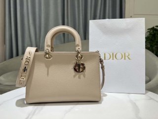 Dior Medium Lady D-Sire My ABCDior Bag M1151 Nude Bull Leather