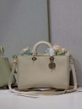 Dior M1152 Large Lady D-Sire My ABCDior Bag Beige Bull Leather