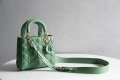 Dior M0531 Small Lady Dior Bag Green Cannage with Green enamel buckle