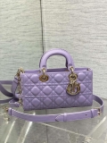 Dior M0540 Medium Lady D-Joy Bag Purple Cannage Lambskin