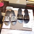 Dior 81178 Dior Letter slippers Sandals White Black logo