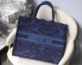 Dior Book Tote M1286 Blue Camouflage Embroidery