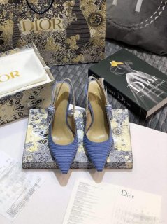 Dior KCP867 J’ADIOR Slingback Pump Light Blue Metallic Fabric