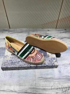 Dior KDB585 Dior Granville Espadrille Shoes Pink Green