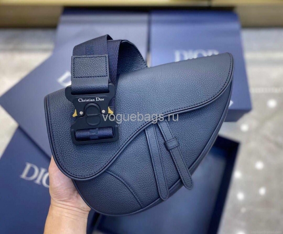 Dior M0446 Saddle Bag Dior Navy blue Calfskin Bag