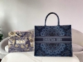 Dior M1286 Dior Book Tote Navy Blue Dior Constellation Embroidery