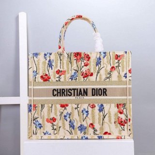 Dior M1296 Book Tote Christian Dior Small Beige Multicolork