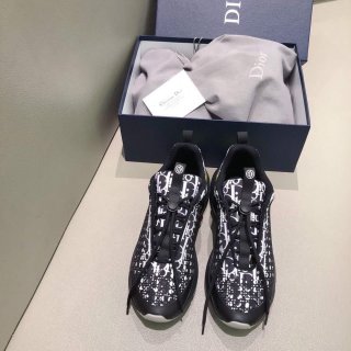 Dior Men’s Women‘s D-CONNECT Sneaker Dior Printed Technical Fabric KCK302 Black