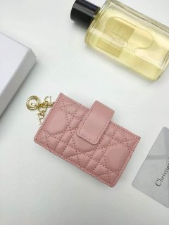 Dior S0074 Wallet Lady dior 5-Gusset card holder Pink