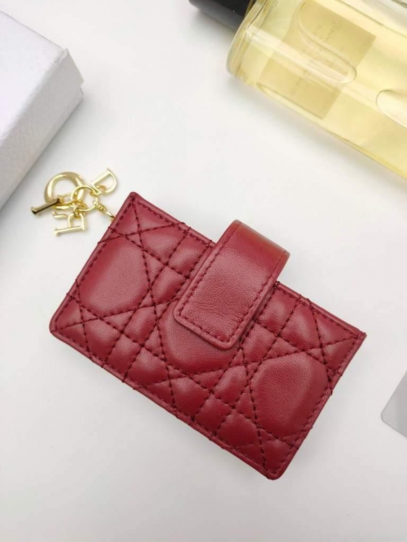 Dior S0074 Wallet Lady dior 5-Gusset card holder Red