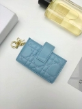 Dior S0074 Wallet Lady dior 5-Gusset card holder Sky Blue