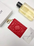 Dior S0126 Dioramour Lady Dior card holder Red Patent Cannage Calfskin