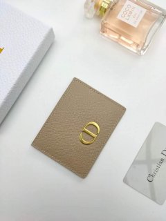 Dior S2098 Wallet 30 Montaigne card holder M928 Apricot Grained Calfskin