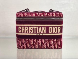 Dior S5480 DiorTravel Vanity Case Bag Wine Red