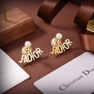 Dior Tribales Earrings Gold-Finish Metal and White Resin Pearls 20190