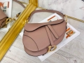 Dior M0446 Dior Saddle Bag M0447 Light Pink Goatskin Gold Hardware