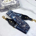 Dior Shoulder strap with ring Dior Strap S8552 Navy Blue Dior Palms Embroidery