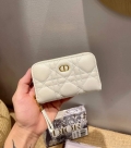 Dior Caro Mini zipper clutch 5087 White