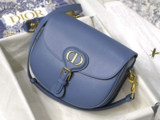 Dior M9319 Medium dior Bobby bag Warm Lake Blue Calfskin