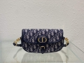 Dior M9327 Bobby bag East West Oblique Jacquard Navy Blue Box Calfskin