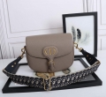 Dior M9320 Large Dior Bobby Bag Warm Taupe BoxCalfskin With Blue Oblique Embroidered Strap