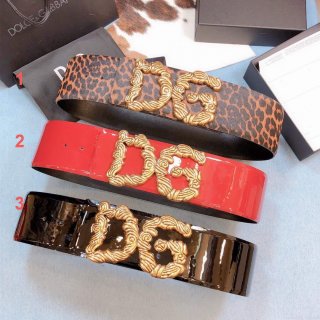 DG Belts Designer Dolce Gabbana Buckle Leisure Belt Wide 7.0CM AA0074