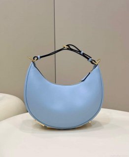 Fendi 8BR798 Fendigraphy Small Light blue leather bag