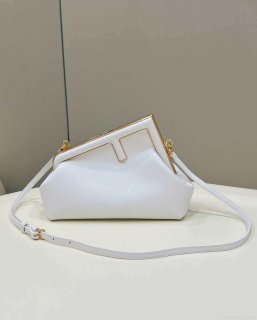 Fendi 8BP129 First Small Fuchsia leather bag 80018M White