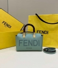 Fendi 8BS067 By The Way Mini Small Boston bag in mint green leather