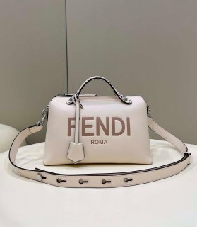 Fendi 8BL146 By The Way Medium White leather Boston bag