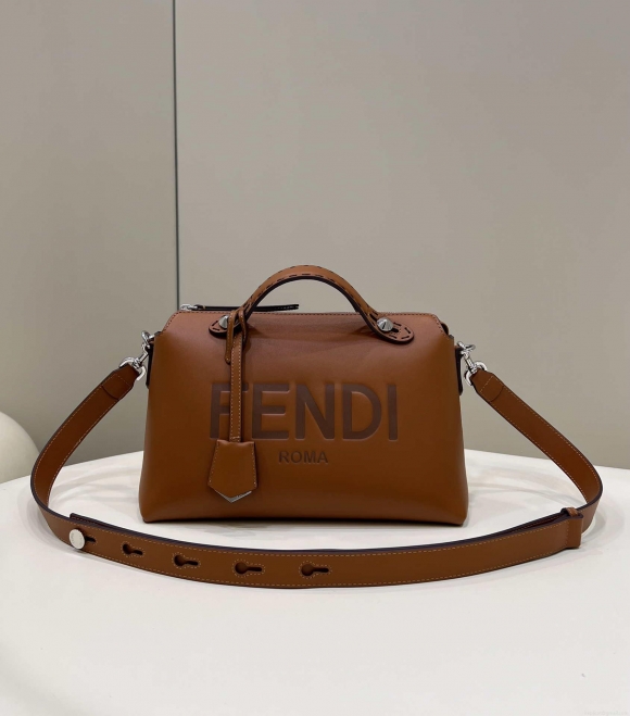 Fendi 8BL146 By The Way Medium Brown leather Boston bag