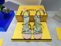 Fendi 8X8274 First Light Green nappa leather 95 mm high-heeled sandals