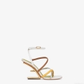 Fendi 8X8274 First White nappa leather 95 mm high-heeled sandals