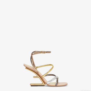 Fendi 8X8274 First Light Pink nappa leather 95 mm high-heeled sandals