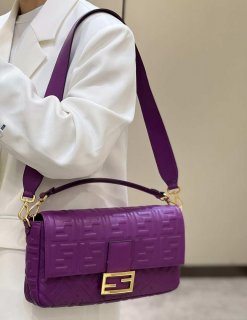 Fendi 8BR771 Baguette Purple leather bag